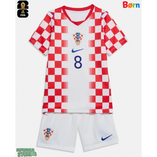 Kroatien Mateo Kovacic #8 Replika Babytøj Hjemmebanesæt Børn VM 2026 Kortærmet (+ Korte bukser)